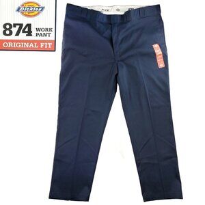 Dickies 874 Work Pants Flex Original Fit Navy Blue Men's 46x32 NWT